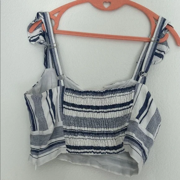 Parker Navy and White Striped Crop Top - Picture 5 of 5